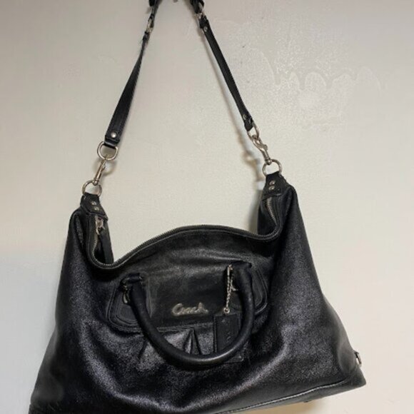 Coach Black Women's Satchel Doctors Bag Shoulder Bag Large - Picture 4 of 12